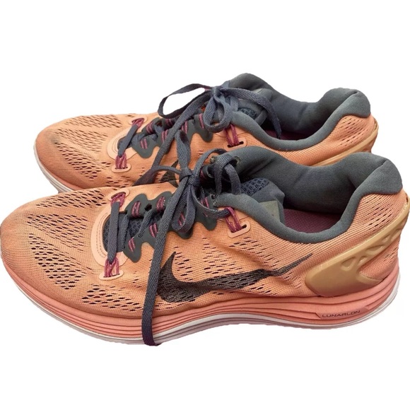Women’s Nike Lunarglide 5 Size 9.5, Coral Athletic Shoes, Running Training Shoes - Picture 1 of 15